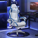 Faux Leather Gaming Chair 65cm Wide With Headrest - Velmora
