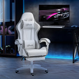Faux Leather Gaming Chair 65cm Wide With Headrest - Velmora