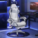 Faux Leather Gaming Chair 65cm Wide With Headrest - Velmora