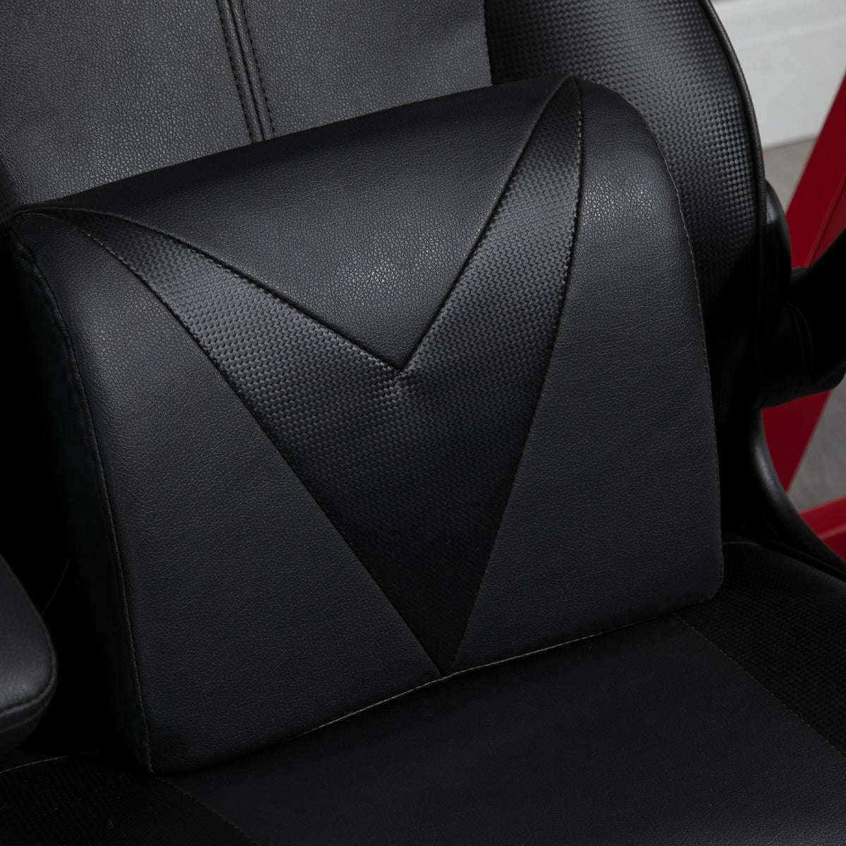 Faux Leather Gaming Chair 67cm Wide With Headrest And Flip-up Armrest - Velmora