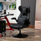 Faux Leather Gaming Chair 67cm Wide With Headrest And Flip-up Armrest - Velmora