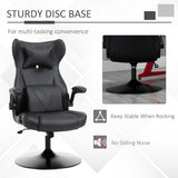 Faux Leather Gaming Chair 67cm Wide With Headrest And Flip-up Armrest - Velmora