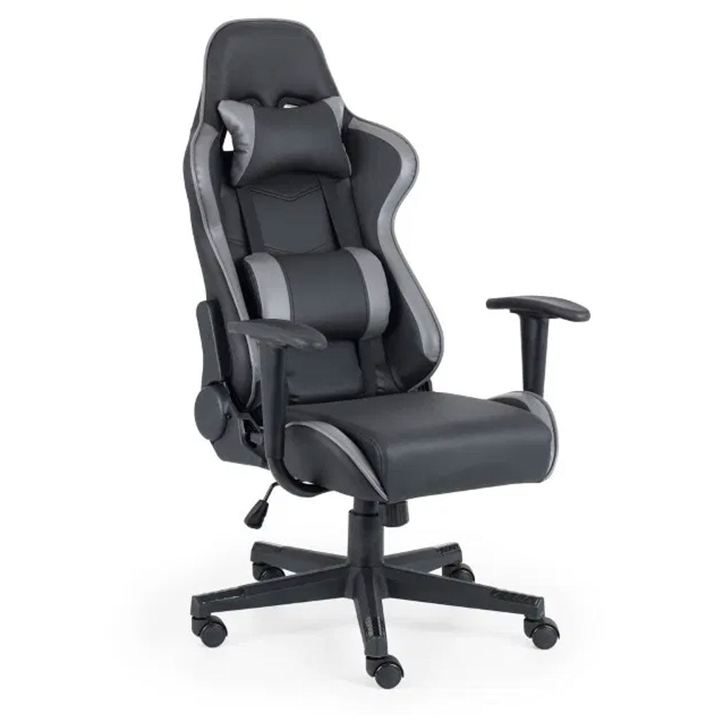 Faux Leather Gaming Chair With Grey Accents - Comet
