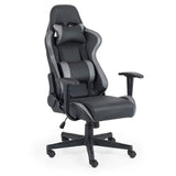 Faux Leather Gaming Chair With Grey Accents - Comet