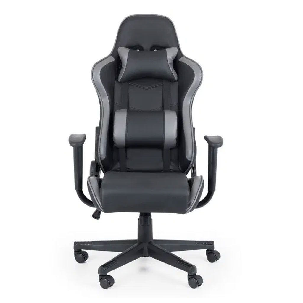 Faux Leather Gaming Chair With Grey Accents - Comet