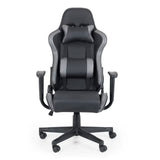 Faux Leather Gaming Chair With Grey Accents - Comet