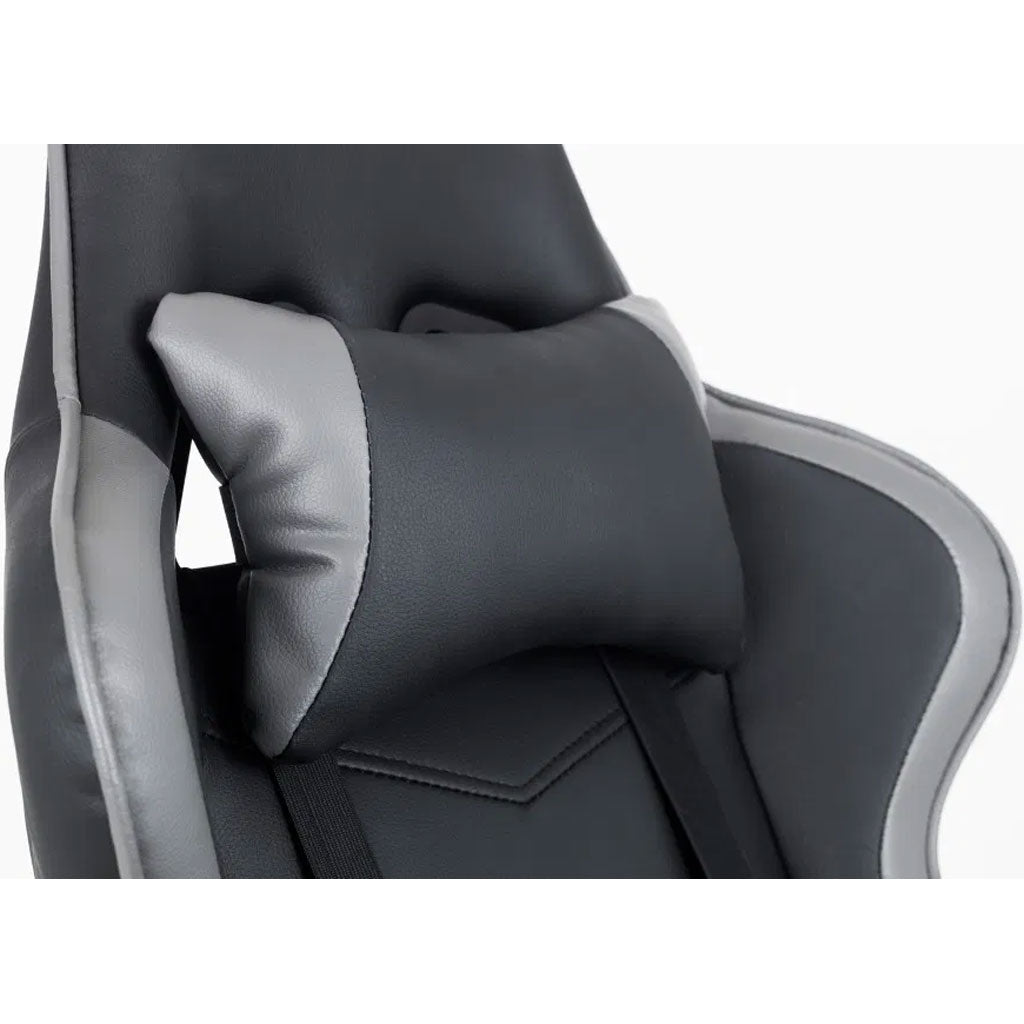 Faux Leather Gaming Chair With Grey Accents - Comet