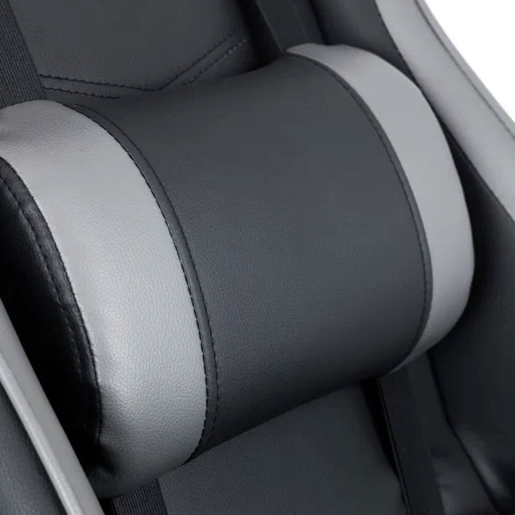 Faux Leather Gaming Chair With Grey Accents - Comet