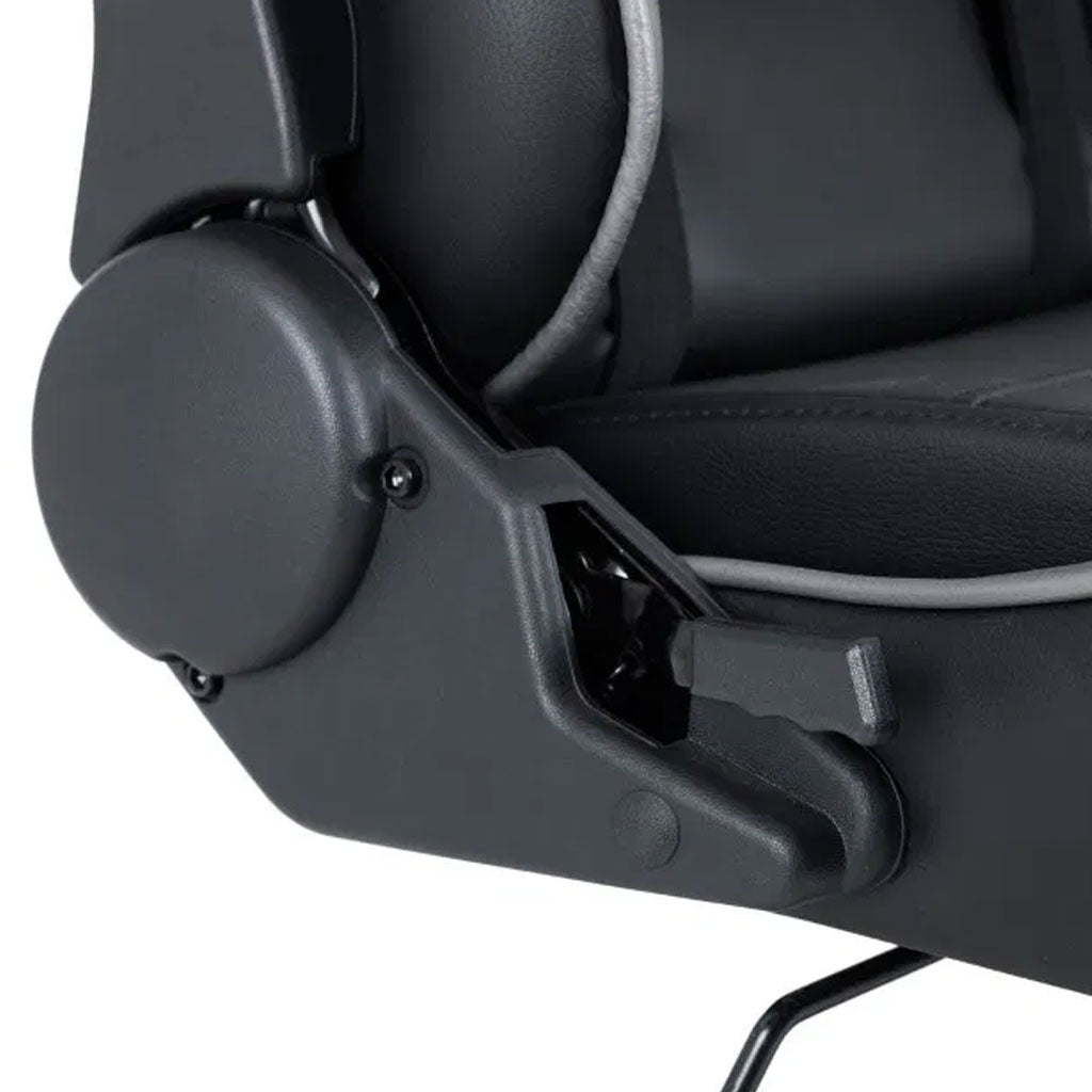 Faux Leather Gaming Chair With Grey Accents - Comet
