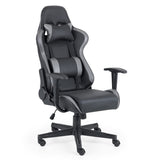 Faux Leather Gaming Chair With Grey Accents - Comet