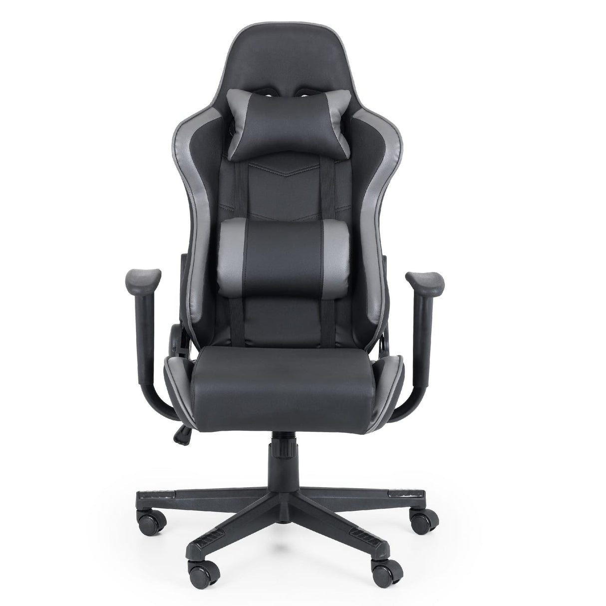 Faux Leather Gaming Chair With Grey Accents - Comet