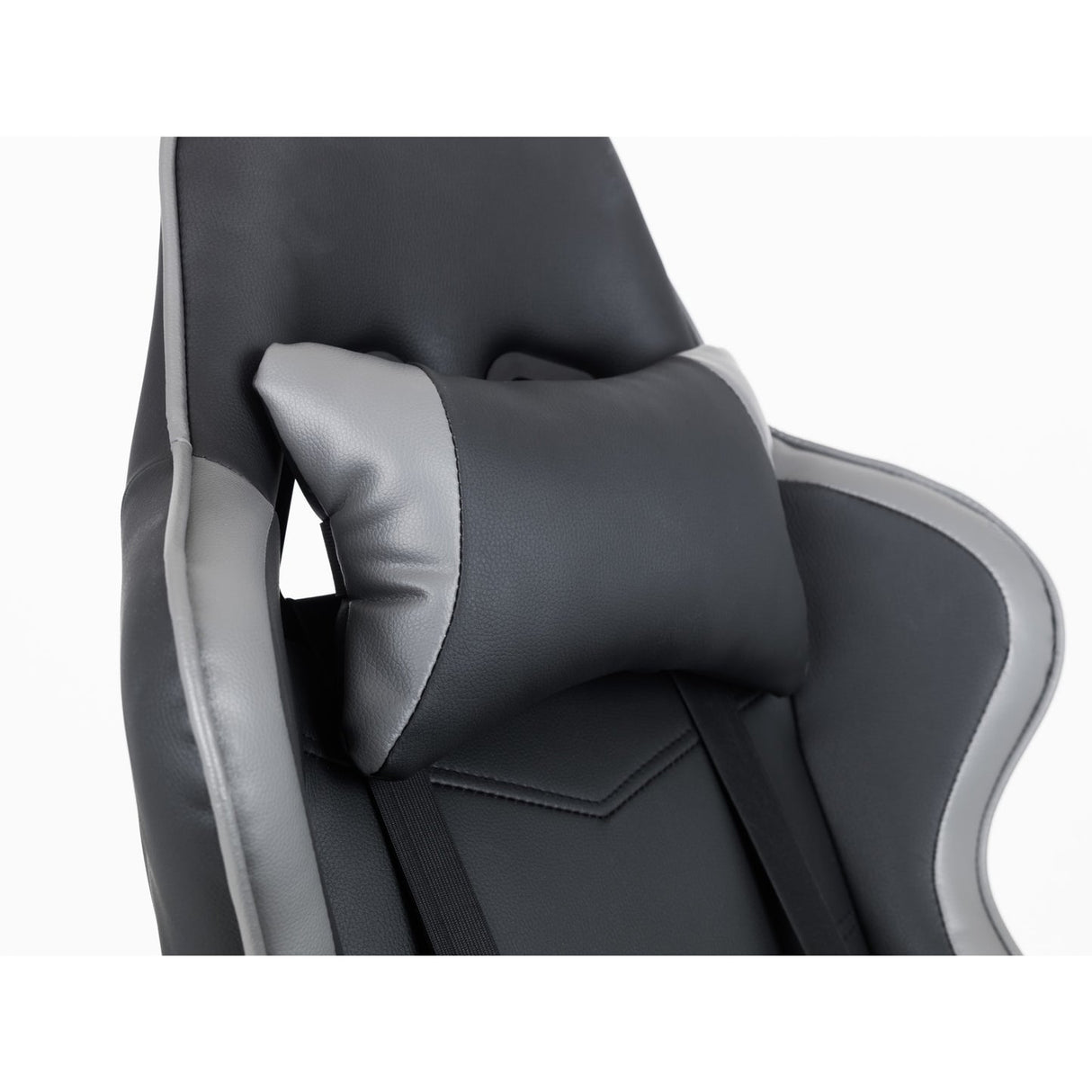 Faux Leather Gaming Chair With Grey Accents - Comet