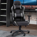 Faux Leather Gaming Chair With Grey Accents - Comet