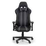 Faux Leather Gaming Chair With Grey Accents - Meteor