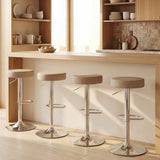 Faux Leather Height Adjustable Breakfast Bar Stools in Set Of 2 - Velmora