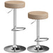 Faux Leather Height Adjustable Breakfast Bar Stools in Set Of 2 - Velmora