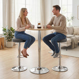 Faux Leather Height Adjustable Breakfast Bar Stools in Set Of 2 - Velmora
