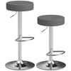 Faux Leather Height Adjustable Breakfast Bar Stools in Set Of 2 - Velmora