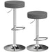 Faux Leather Height Adjustable Breakfast Bar Stools in Set Of 2 - Velmora
