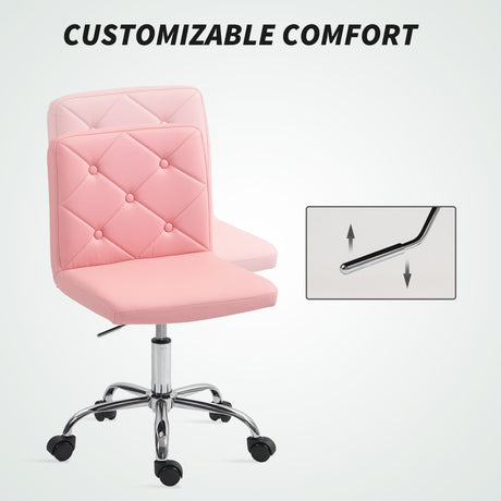 Faux Leather Home And Office Chair 44cm Wide - Velmora