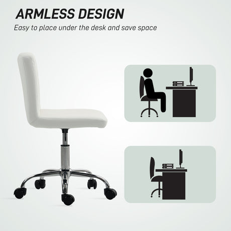 Faux Leather Home And Office Chair 44cm Wide - Velmora