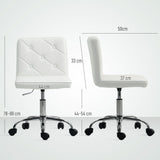 Faux Leather Home And Office Chair 44cm Wide - Velmora