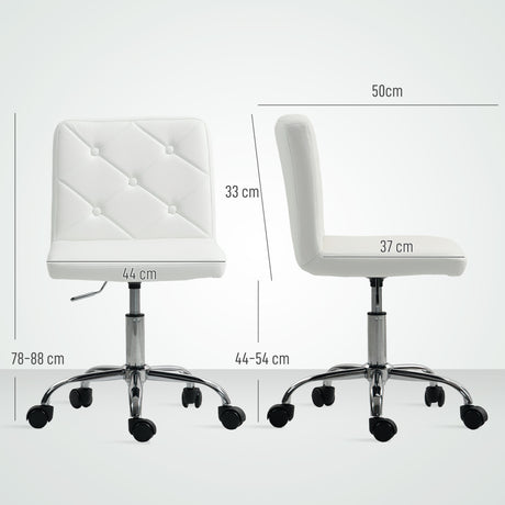 Faux Leather Home And Office Chair 44cm Wide - Velmora