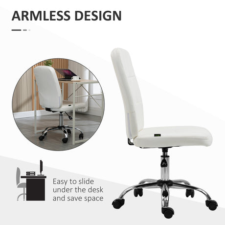 Faux Leather Home And Office Chair 45cm Wide - Velmora