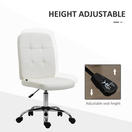 Faux Leather Home And Office Chair 45cm Wide - Velmora