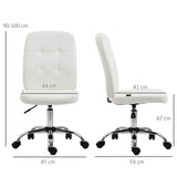 Faux Leather Home And Office Chair 45cm Wide - Velmora