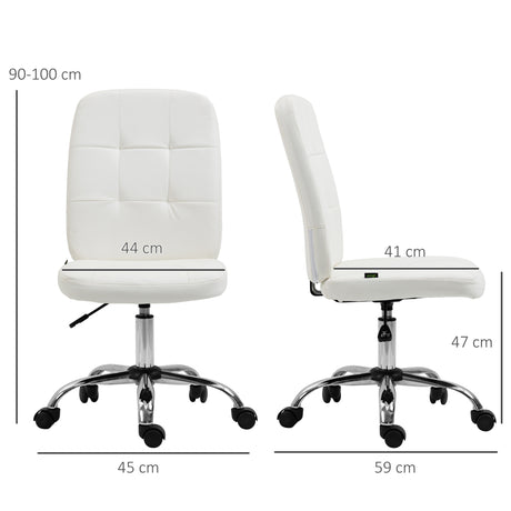 Faux Leather Home And Office Chair 45cm Wide - Velmora