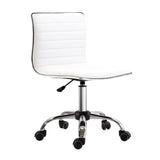 Faux Leather Home And Office Chair 48cm Wide With Armless - Velmora
