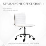Faux Leather Home And Office Chair 48cm Wide With Armless - Velmora