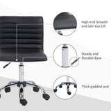 Faux Leather Home And Office Chair 48cm Wide With Armless - Velmora