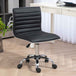 Faux Leather Home And Office Chair 48cm Wide With Armless - Velmora
