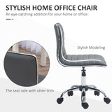 Faux Leather Home And Office Chair 48cm Wide With Armless - Velmora