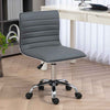 Faux Leather Home And Office Chair 48cm Wide With Armless - Velmora