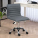 Faux Leather Home And Office Chair 48cm Wide With Armless - Velmora
