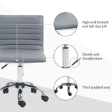 Faux Leather Home And Office Chair 48cm Wide With Armless - Velmora