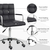 Faux Leather Home And Office Chair 52.5cm Wide - Velmora