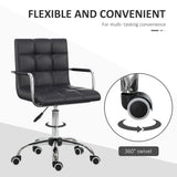 Faux Leather Home And Office Chair 52.5cm Wide - Velmora
