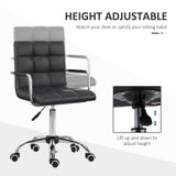 Faux Leather Home And Office Chair 52.5cm Wide - Velmora