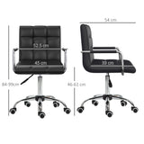 Faux Leather Home And Office Chair 52.5cm Wide - Velmora