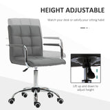 Faux Leather Home And Office Chair 52.5cm Wide - Velmora