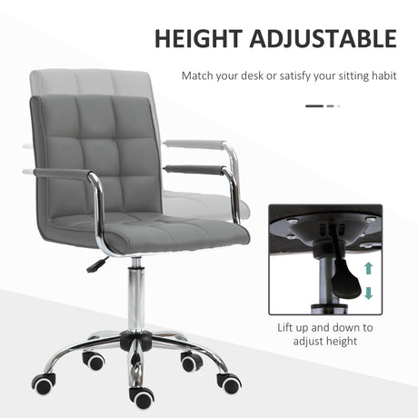 Faux Leather Home And Office Chair 52.5cm Wide - Velmora