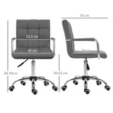 Faux Leather Home And Office Chair 52.5cm Wide - Velmora