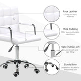 Faux Leather Home And Office Chair 52.5cm Wide - Velmora