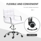 Faux Leather Home And Office Chair 52.5cm Wide - Velmora