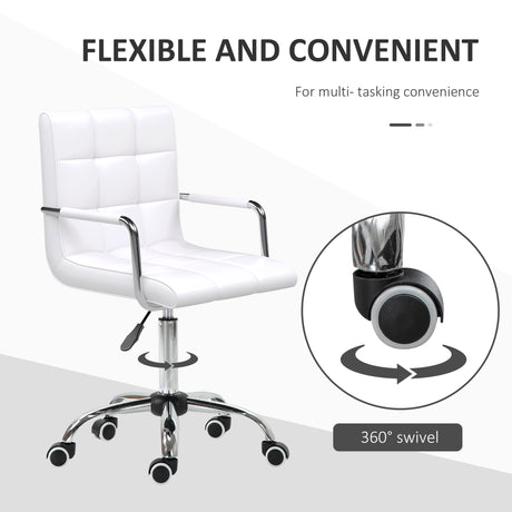 Faux Leather Home And Office Chair 52.5cm Wide - Velmora