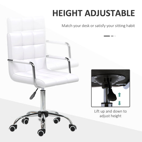 Faux Leather Home And Office Chair 52.5cm Wide - Velmora